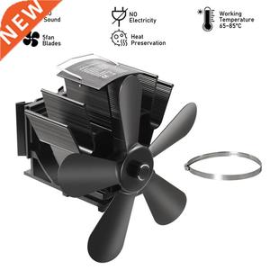 Fan Burn Blade Wood Log komin Stove Powered Heat Fireplace