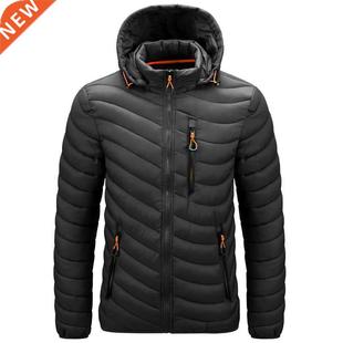 Hooded 2022 Jacket Parkas Warm Classic Winter Autumn Men