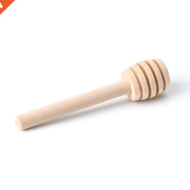Wood Honey Dipper Wooden Stick Spoon Dip Drizzler Server Spo