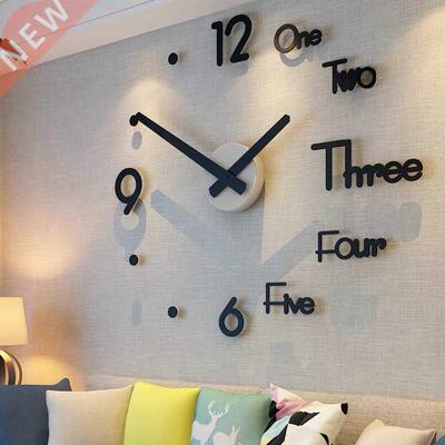 2022 Fashion 3D big size wall clock mirror sticker  brief