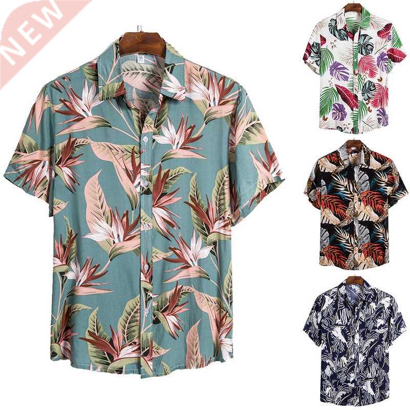2021 New Arrival Men's Shirts Men Hawaiian Camicias Casual O