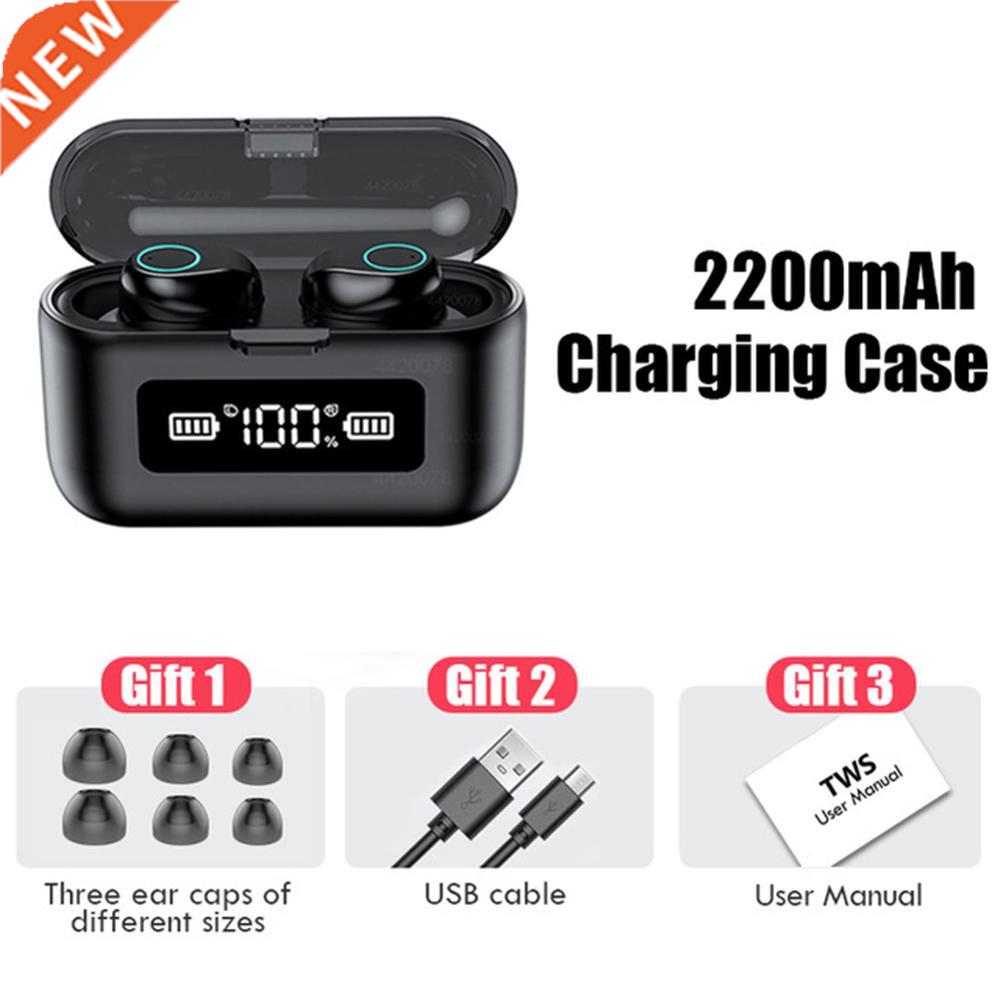 9D Stereo Headsets TWS Wireless Bluetooth-compatible Headpho