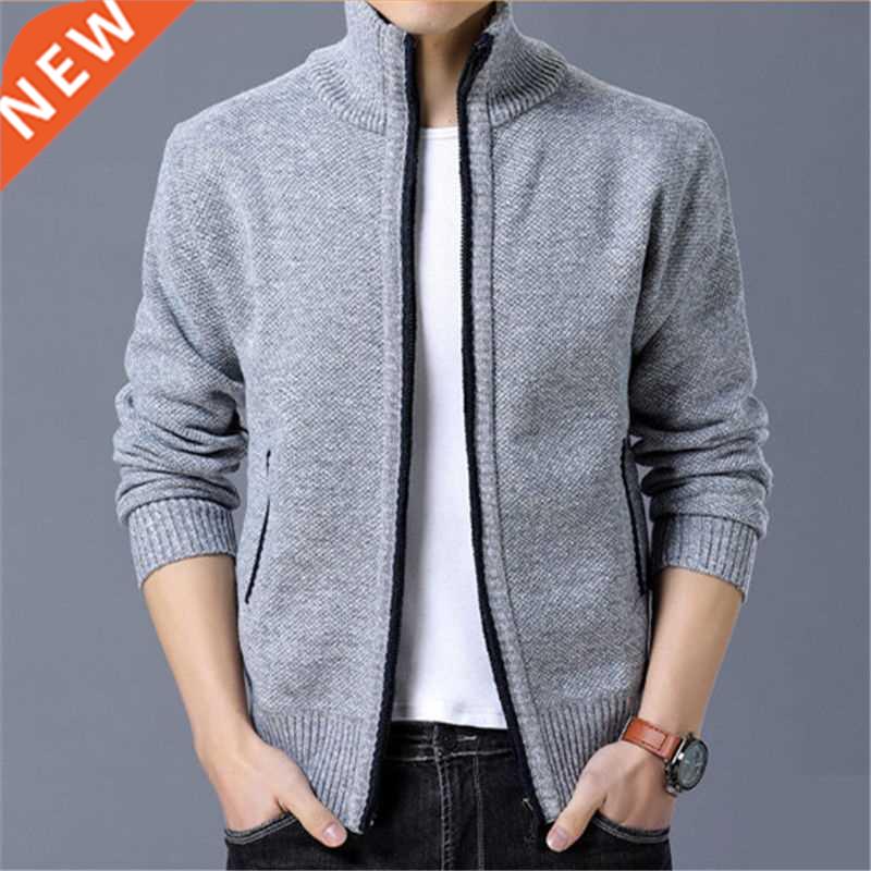 Men's new fleece Cardigan sweater fall/winter thermal jacket