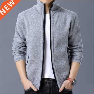 fleece Cardigan thermal jacket winter new fall Men sweater