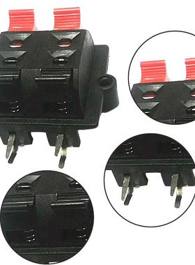 5Pcs Double Row 4 Position Cable Clip Push Type Speaker Term