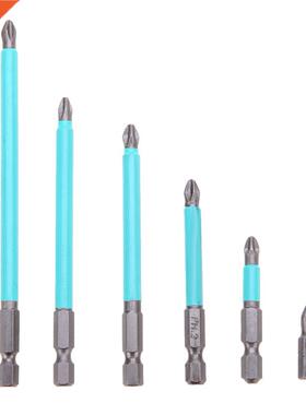 6pcs PH2 Bits Set Anti Slip Hex Shank RepBit Alloy Steel Sin