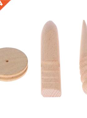 1pcs Wooden Leathercrt Round Wood Edge Slicker Crt Leath