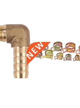8mm Hose x 3/8 Inch Male Thread 90 Degree Brass Elbow Barb C