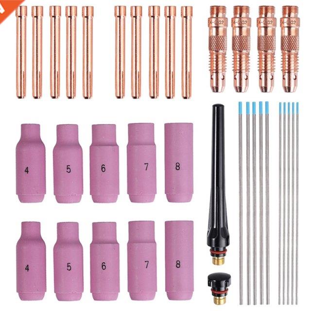 36PCS TG Argon Arc Weldng Accessores Pyrex Glass Cup Grou