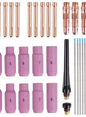 36PCS TG Argon Arc Weldng Accessores Pyrex Glass Cup Grou