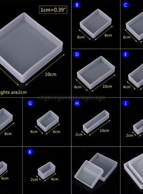 Silicone Mold DIY Square Rectangle Exopy Resin Mirror Crafts