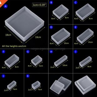 Square Rectangle Exopy Silicone Mirror DIY Resin Crafts Mold