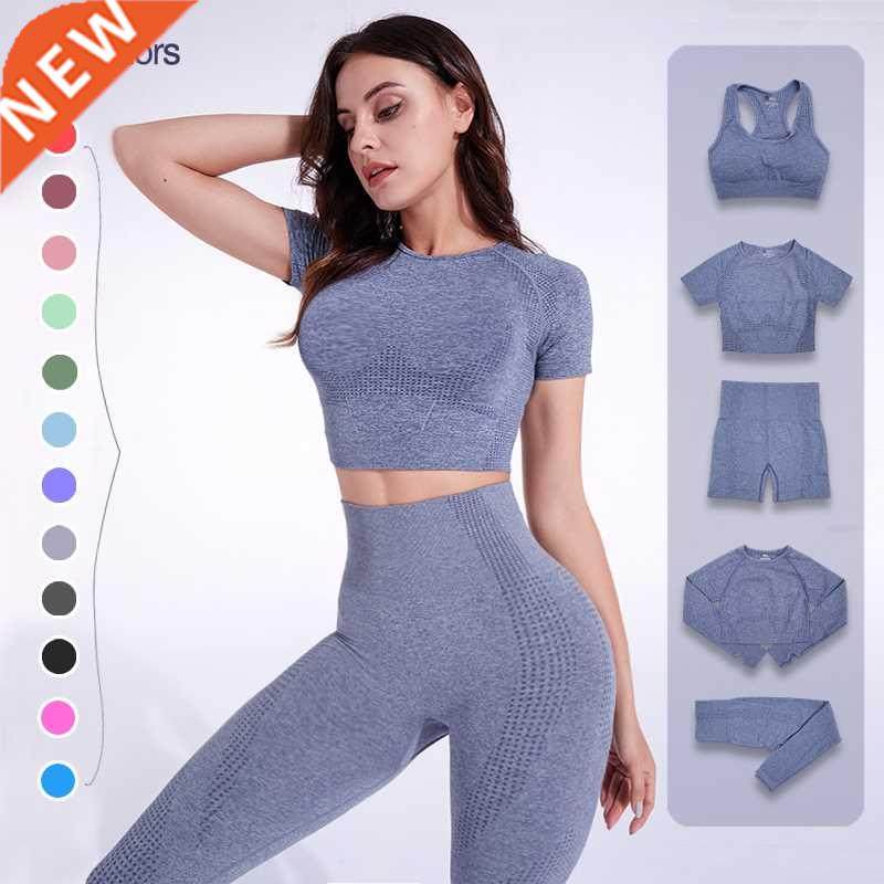 2//5PCS Seamless Women Yoga Set Workout Sportswear Gym Clot