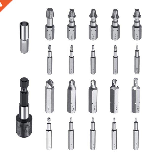 Damaged Screw Extractor Kt 22 Pcs Easly Remove Strpped &
