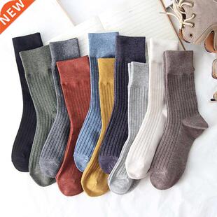 Autumn Women Cotton Knitted Fashion Socks Jeseca Soli Winter