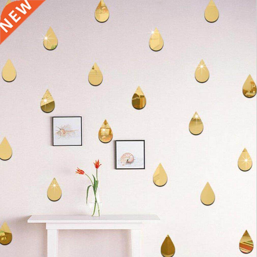Creative Beautiful Water Drop Mirrors Wall Sticker 22pcs Acr