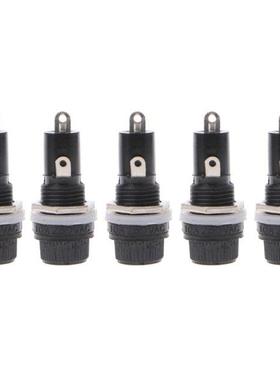 5 Pcs Panel Mount Chasss Fuse Holder for 5x20mm Glass Fuses