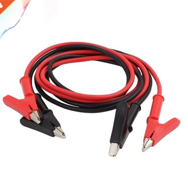 1 Pair Double-ended Alligator Clip Cable Jumper Wire Test Le