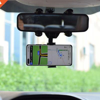 Car Phone Holder 360° Rotatable Auto Rearview Mirror Sea