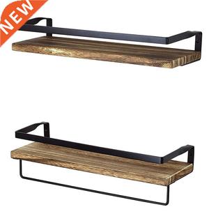 Wall Shelf Wooden Storage Rack Holder Bathroom Storage Shelf