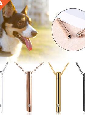Cylinder Pet Cremation Urns Necklace Stainless Steel Ash Mem