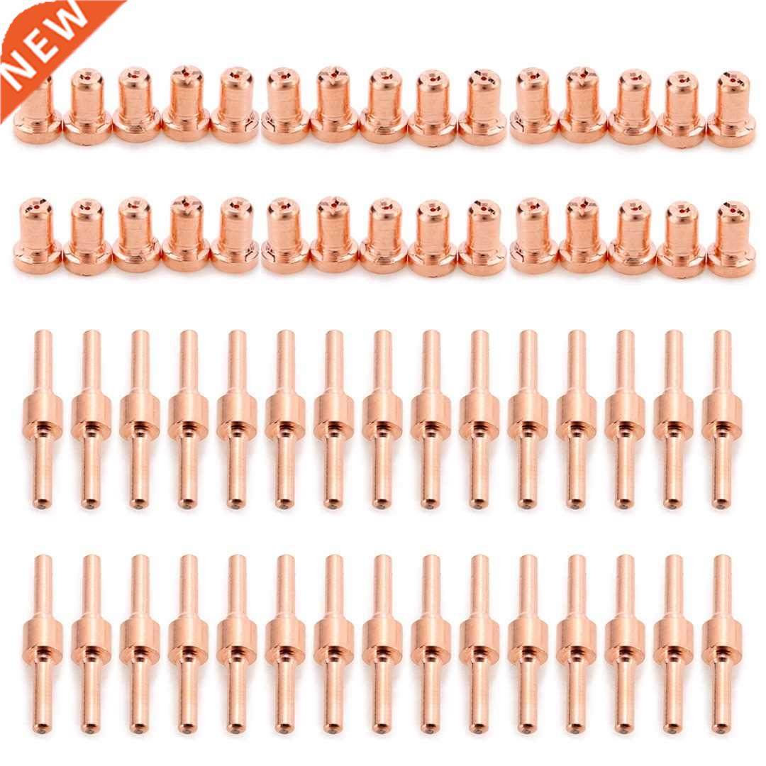 60pcs Red Copper Extended Long Tip Electrode & Nozzles