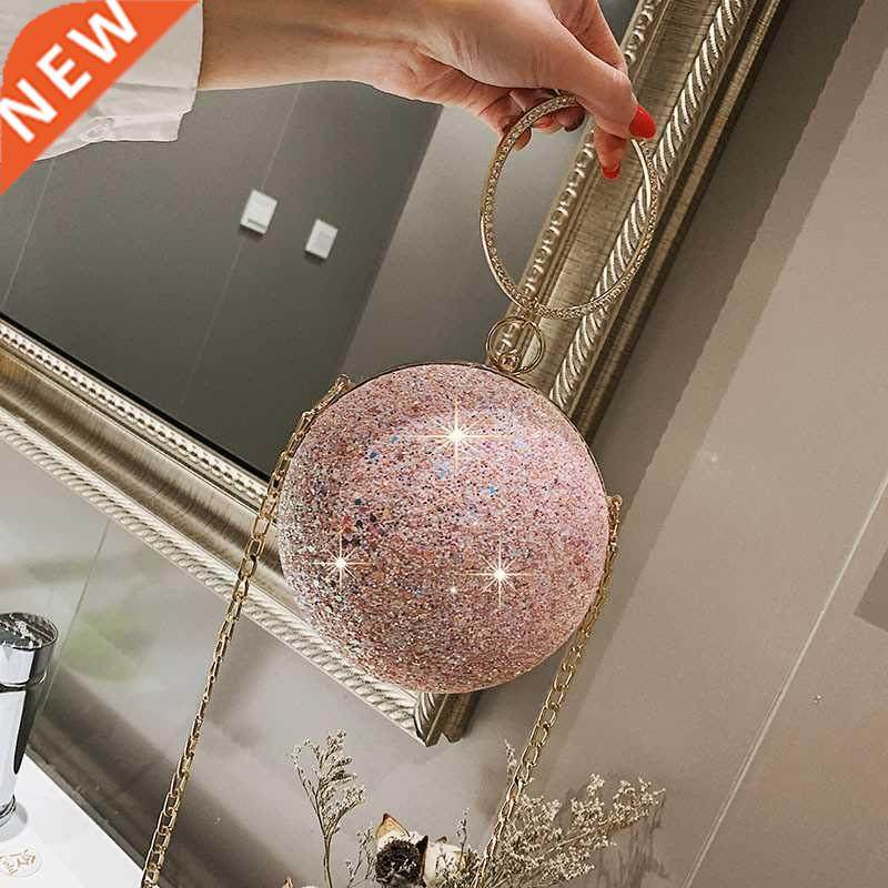 2020 Women Evening Day Clutch Colorful Crystal Diamonds Roun