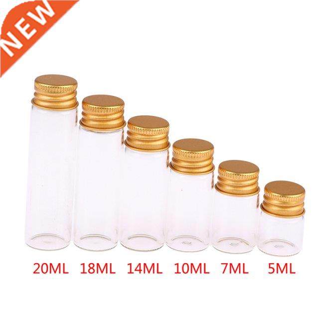 10Pieces 5ml/7ml/10ml/14ml/18ml/20ml Glass Bottles With Alum