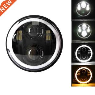 LED Spo Black Harley For Headlight Eyes Angel Halo Inch 5.75
