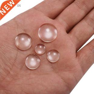 Glass 50pcs Back Cabochon Round lot Flat Cle