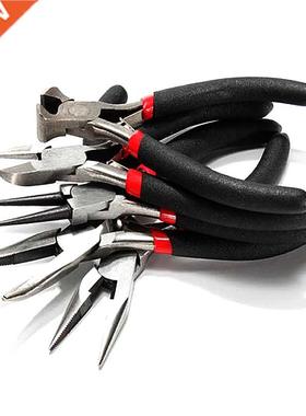 5pcs Jeweler Pliers  Tool Set Round Long Bent Daigonal Si
