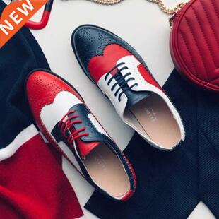 Genuine Leather Oxford Shoes Loafers For Women Sneakers Fema