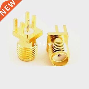 180 female PCB DEGREE plug Hole Thru SMA 10PCS