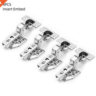 4PCS Hinge Stainless Steel Hydraulic Cabinet Hinges Damper B