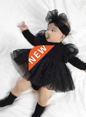 Baby Romper With Headband Infant Girls Jumpsuits Spring Autu