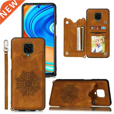Mandala Leather Wallet Case For Xiaomi Redmi Note 9S Car Mag