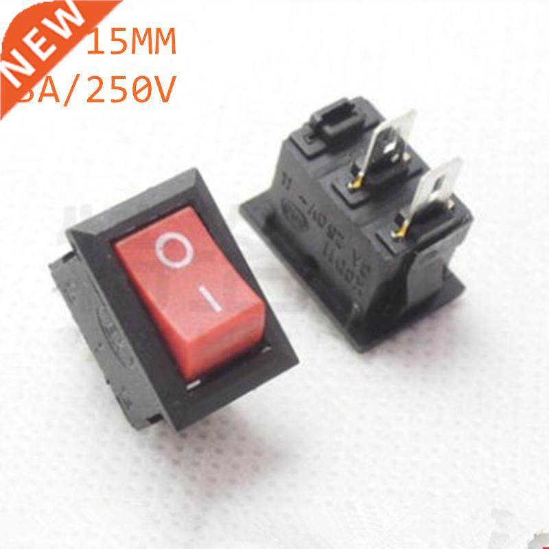 10pcs Red Push Button Switch A 250V KCD11 2Pin Snap-in On/O