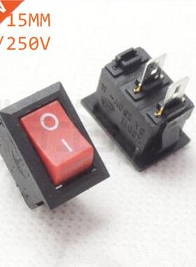 10pcs Red Push Button Switch A 250V KCD11 2Pin Snap-in On/O