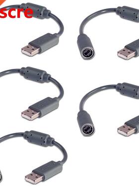 5 Pcs USB Converter Cable for 360 Converter Adapter Wired C