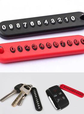 Phone Number Pendant Car Key Chain Keyring Handbag Hangi