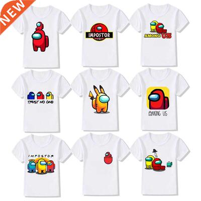 Among Us T Shirt Kids Clothes For Girls Boys Amoung Camiseta