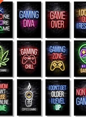 Sleep Game Repeat Gaming Wall Art Poster Prints Gamer Paint