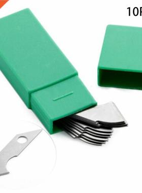 10Pcs Acrylic Plexiglass Cutting Paper Cutter Steel Blades L