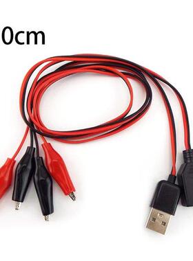 Alligator Test Clips Clamp to USB Male Female Connector Cabl