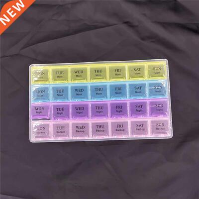 1PCS 4 Row 28 Squares/3Rows 21Grids/2Row 14Grids Weekly 7 Da