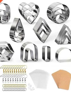 24Pcs Polymer Clay Cutters 10 Shapes Stainless Steel Clay Cu