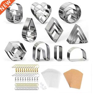 24Pcs Polymer Clay Cutters 10 Shapes Stainless Steel Clay Cu