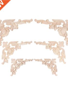 1pc Vintage Unpainted Woodcarving Corner Decal Corner Onlay