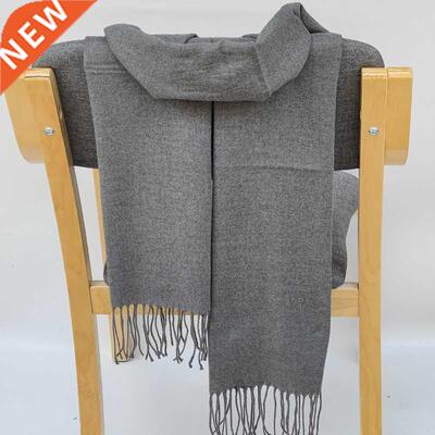 185X135 Plaid Winter Scarf Women Warm Foulard Solid Scarves