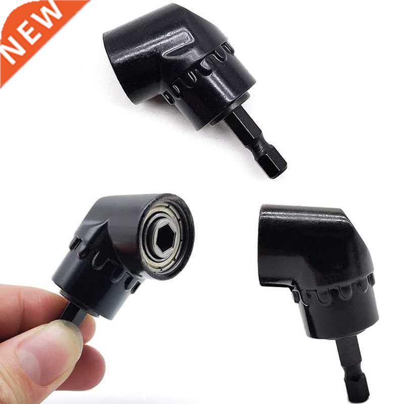 2Pcs Black 105 Degree 1/4 Inch Right Angle Drill Adapter Hex